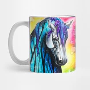 Rainbow Watercolor Horse Mug